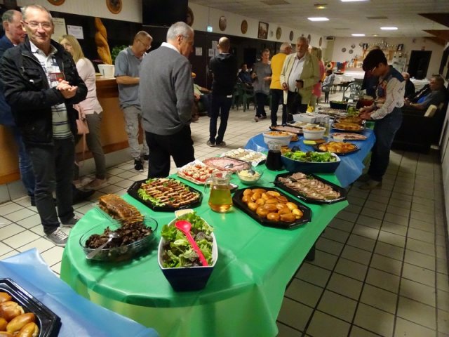 arrivée et buffet du vendredi